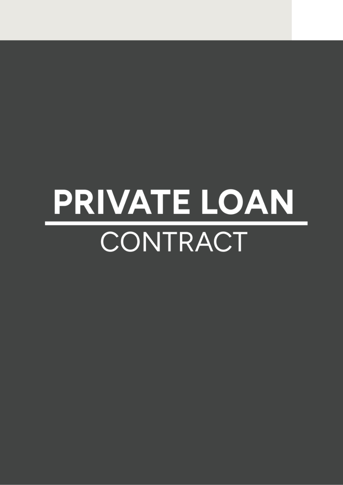 Private Loan Contract Template - Edit Online & Download