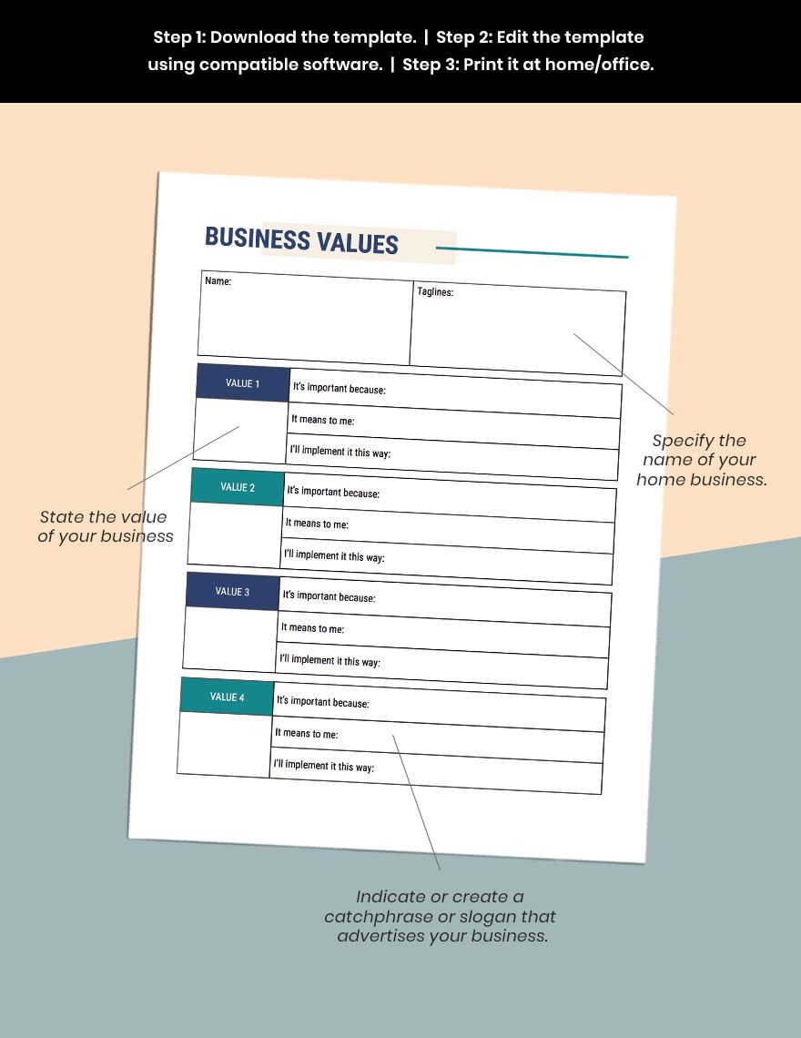 Home Business Planner Template