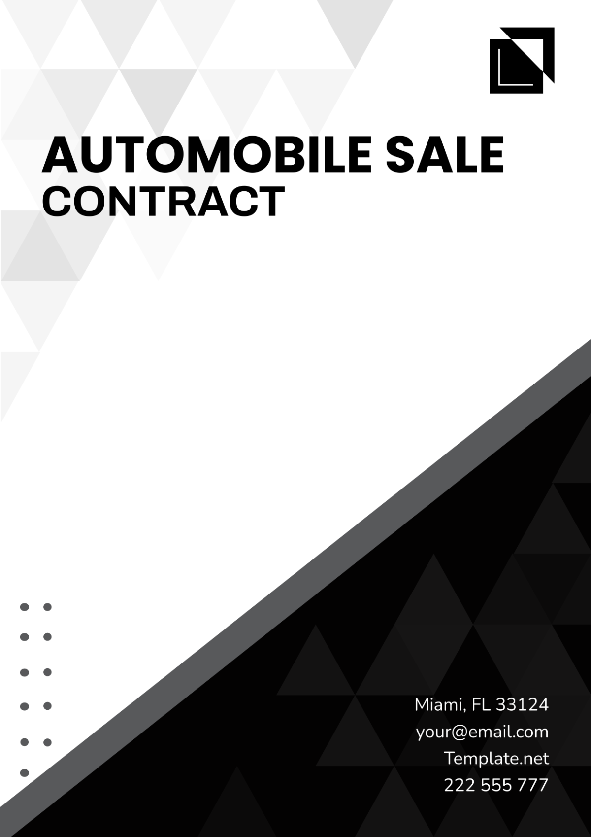 Automobile Sale Contract Template - Edit Online & Download