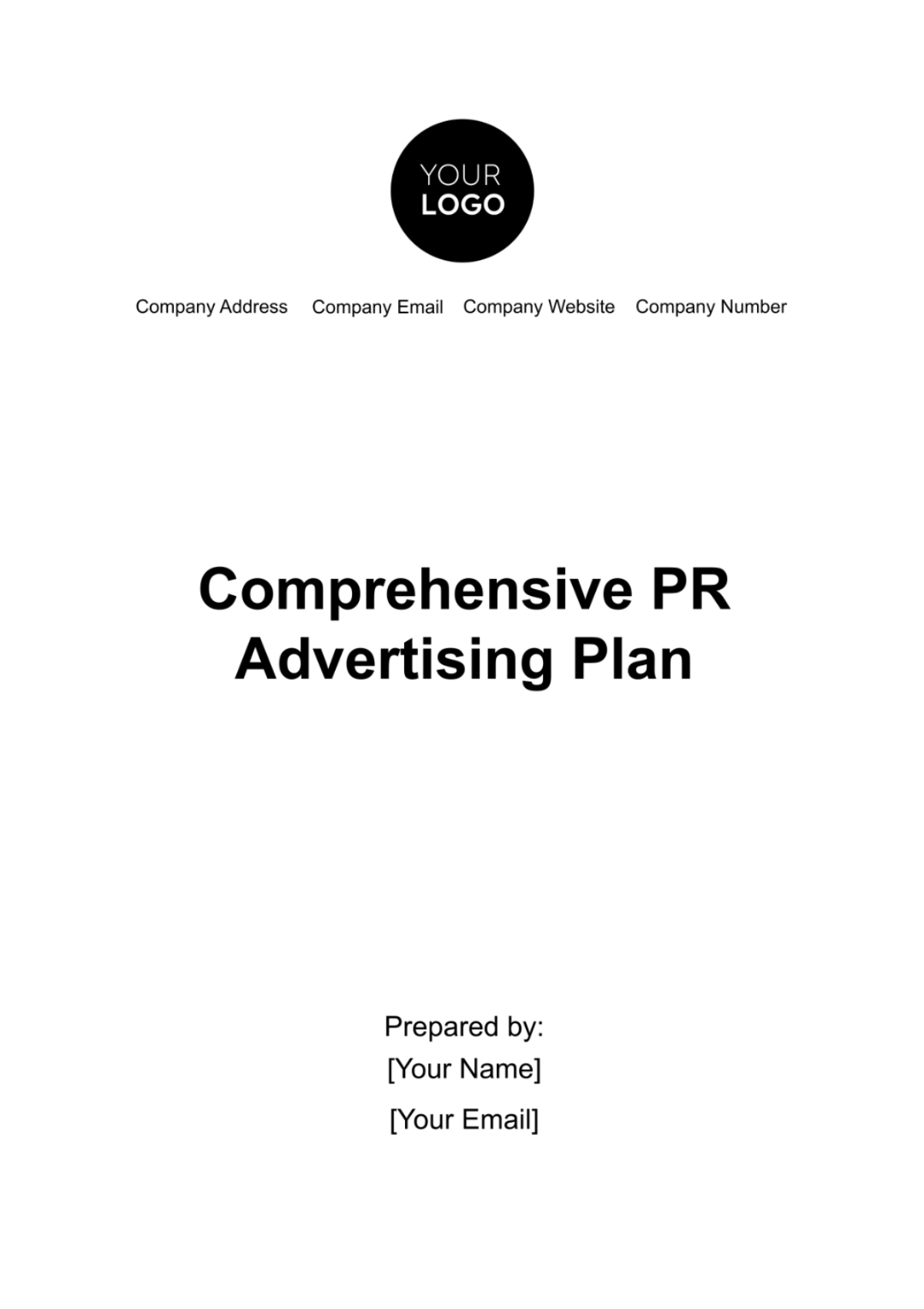 Comprehensive PR Advertising Plan Template - Edit Online & Download