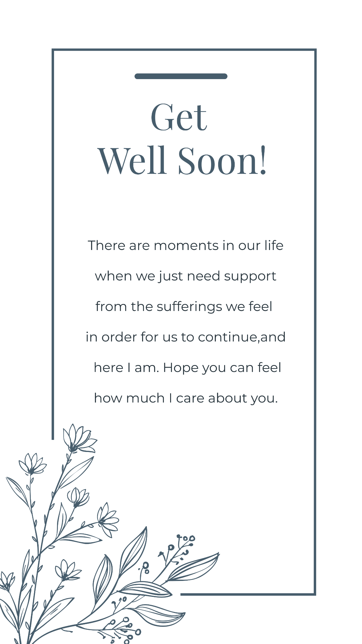 Get Well Soon Wishes Story Template