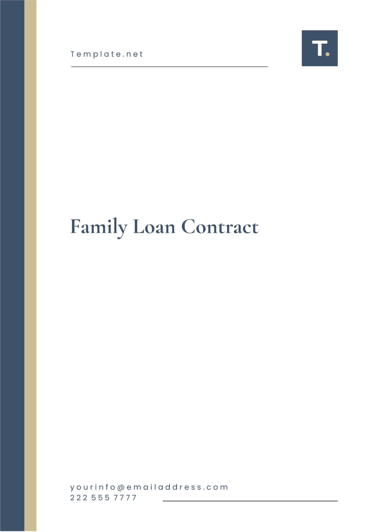 Free Family Loan Contract Template to Edit Online