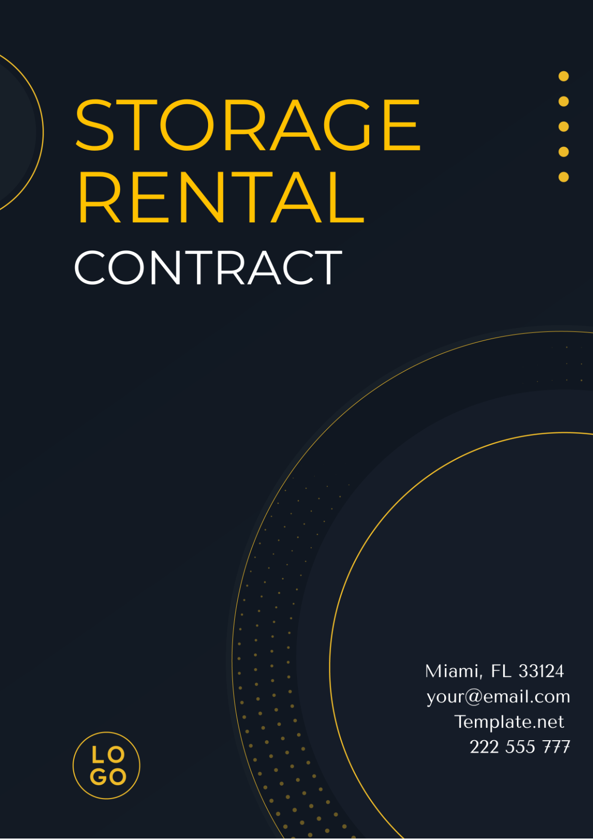 Storage Rental Contract Template - Edit Online & Download