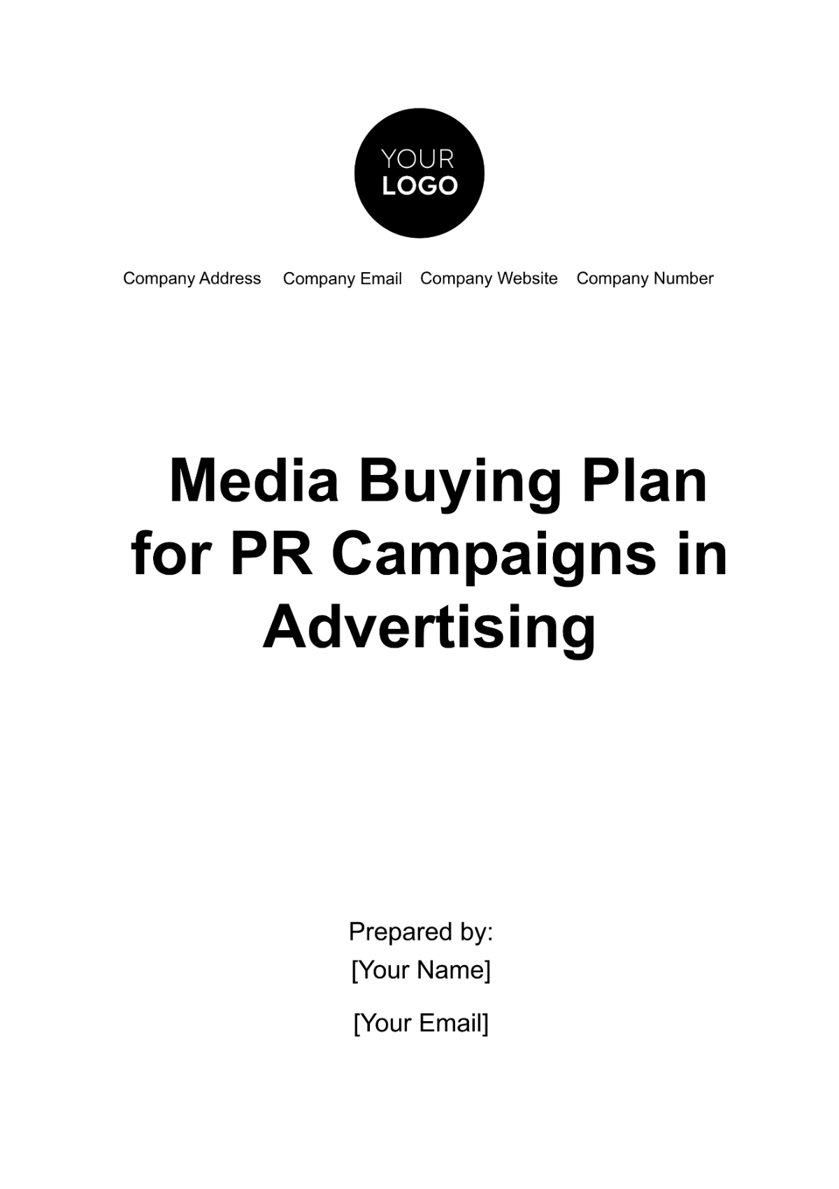 Free Media Buying Plan for PR Campaigns in Advertising Template