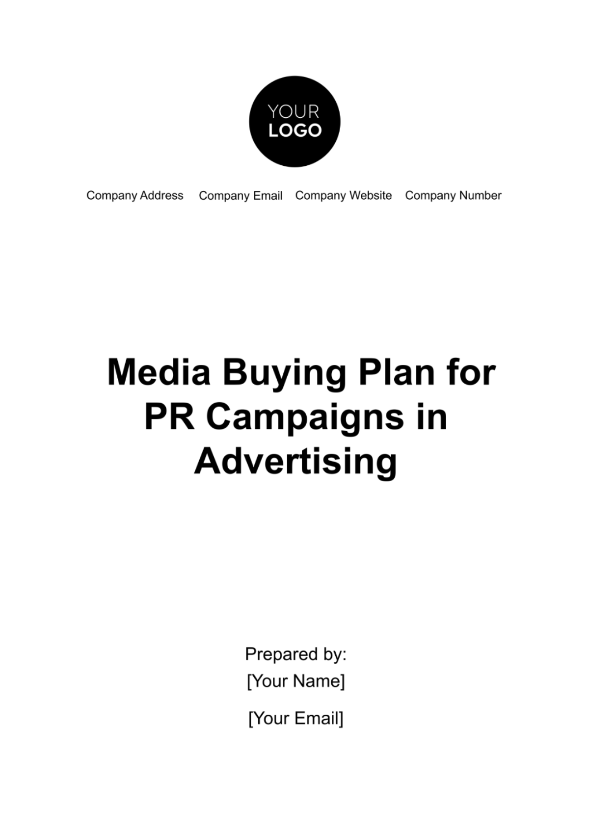 Media Buying Plan for PR Campaigns in Advertising Template - Edit Online & Download