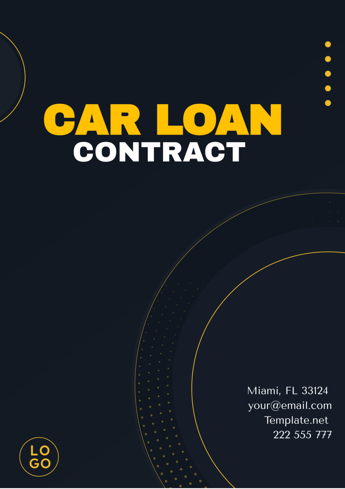 Car Loan Contract Template - Edit Online & Download