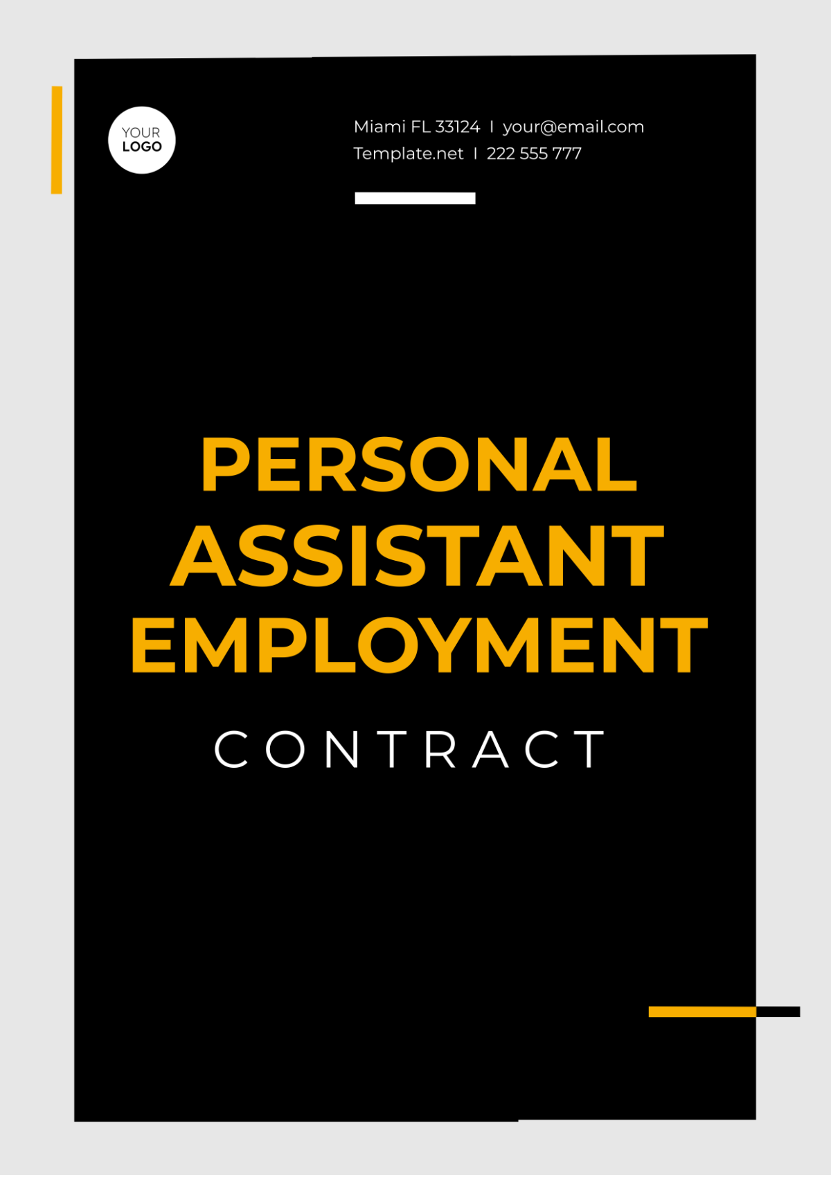 Personal Assistant Employment Contract Template - Edit Online & Download