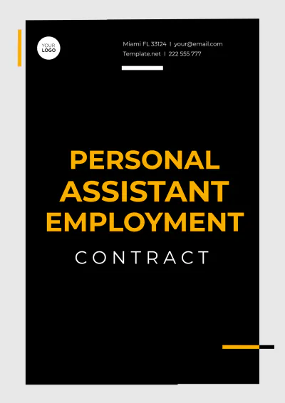 Free Personal Assistant Employment Contract Template to Edit Online