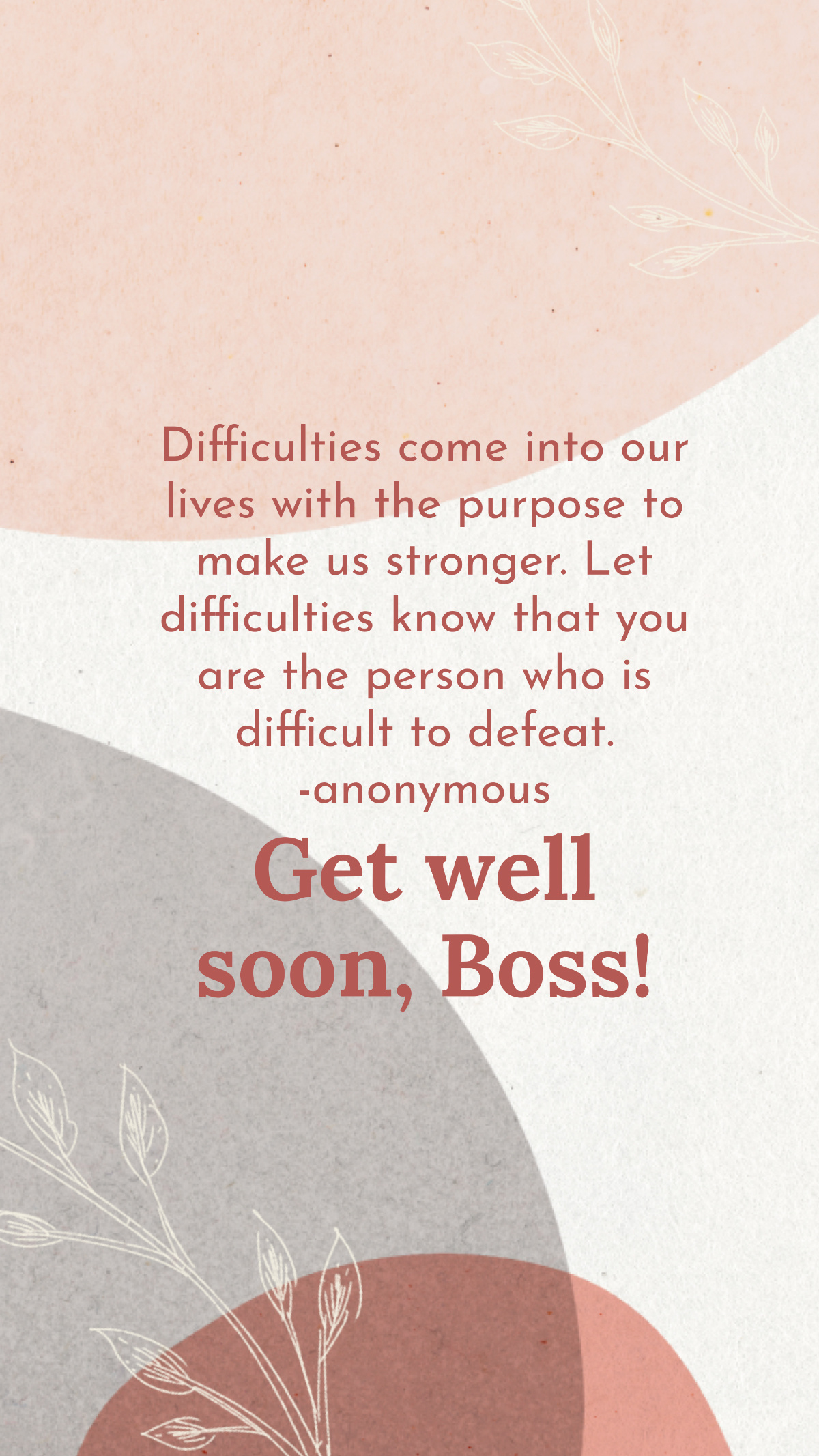 Get Well Soon Quote To Boss