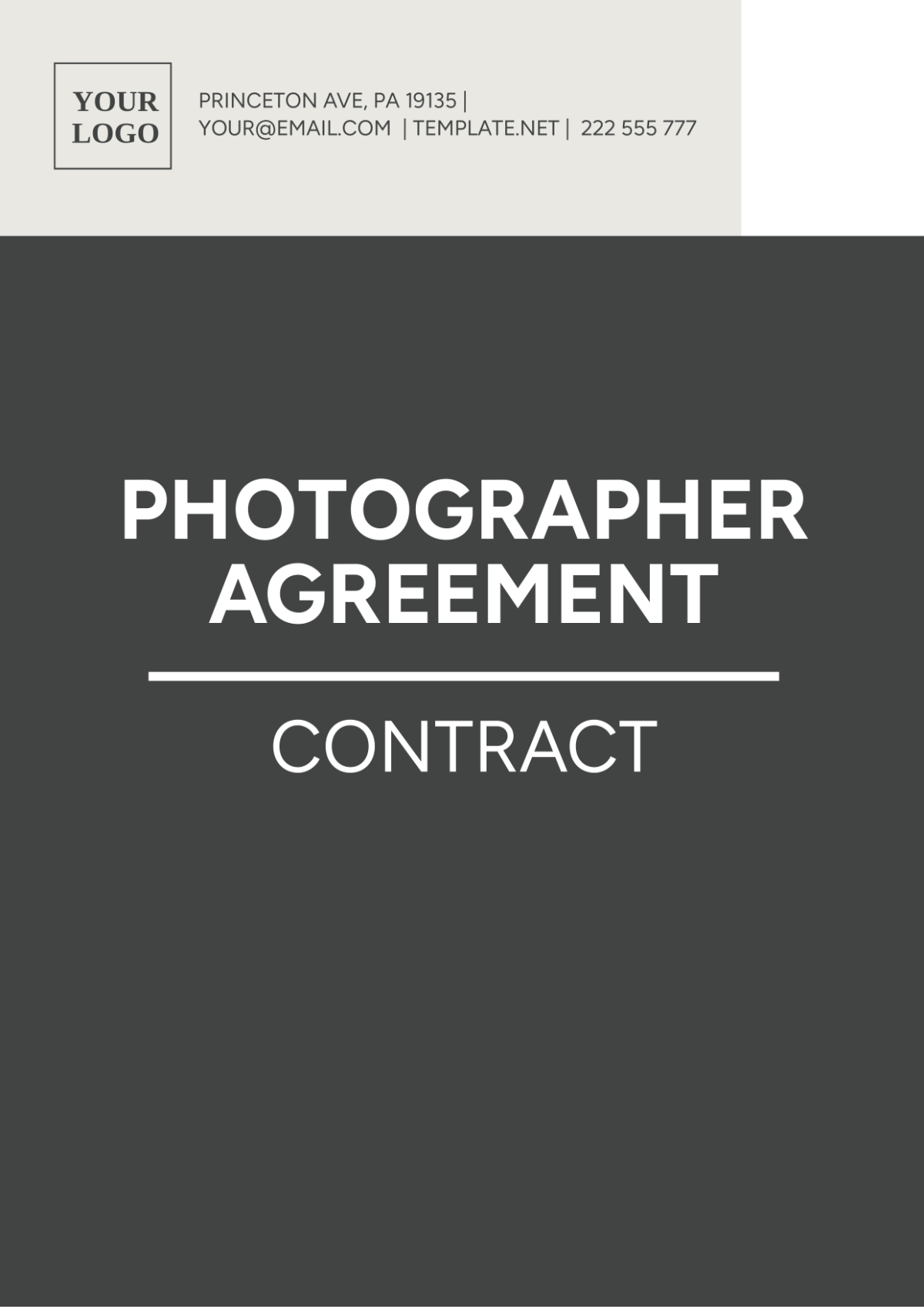 Photographer Agreement Contract Template - Edit Online & Download