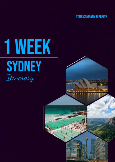 Free 1 Week Sydney Itinerary Template to Edit Online