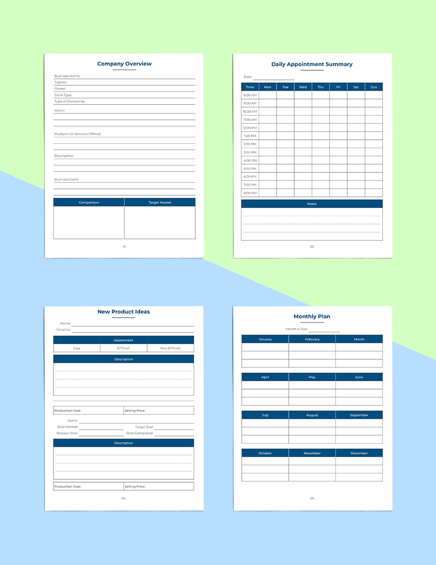 Daily Business Planner Download