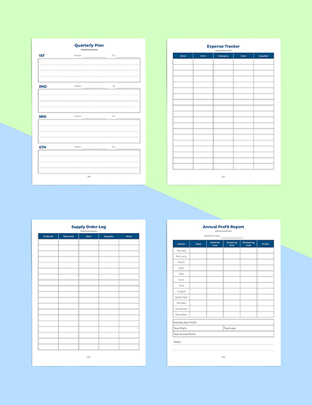Daily Business Planner Example