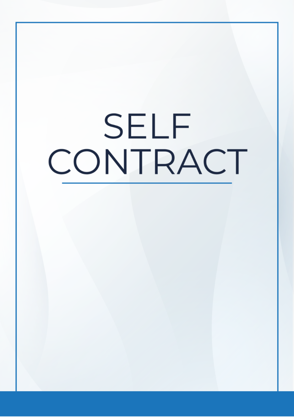 Self Contract Template - Edit Online & Download