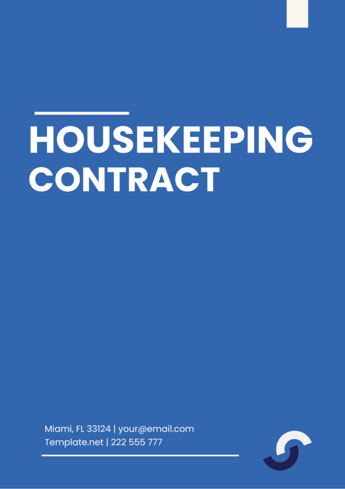 Housekeeping Contract Template - Edit Online & Download