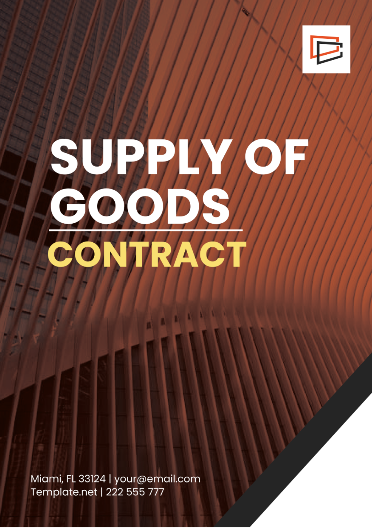 Supply Of Goods Contract Template - Edit Online & Download