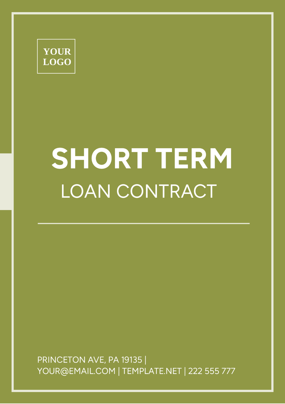 Short Term Loan Contract Template - Edit Online & Download