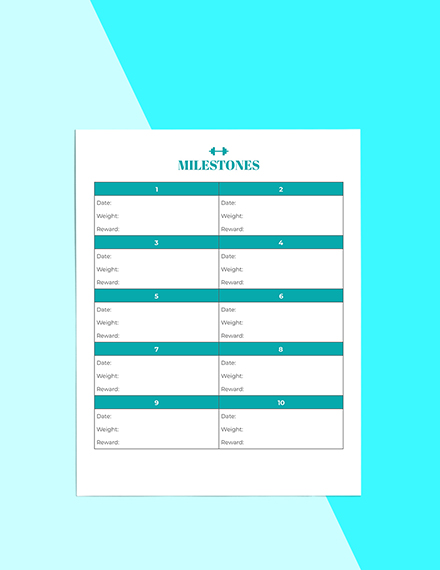 Exercise Workout Planner Editable
