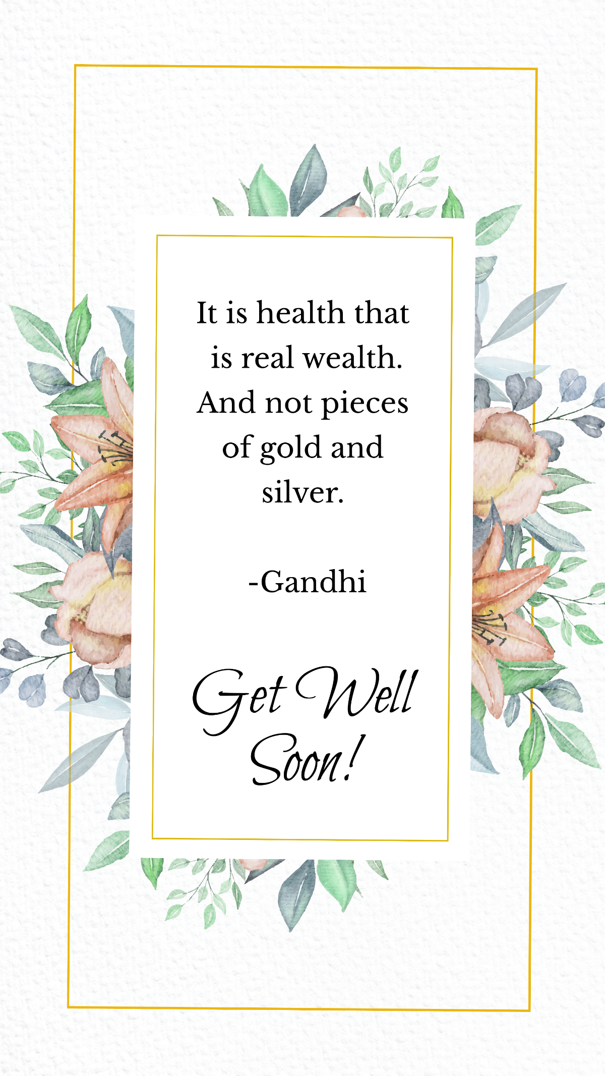 Get Well Soon Health Quote Template - Edit Online & Download