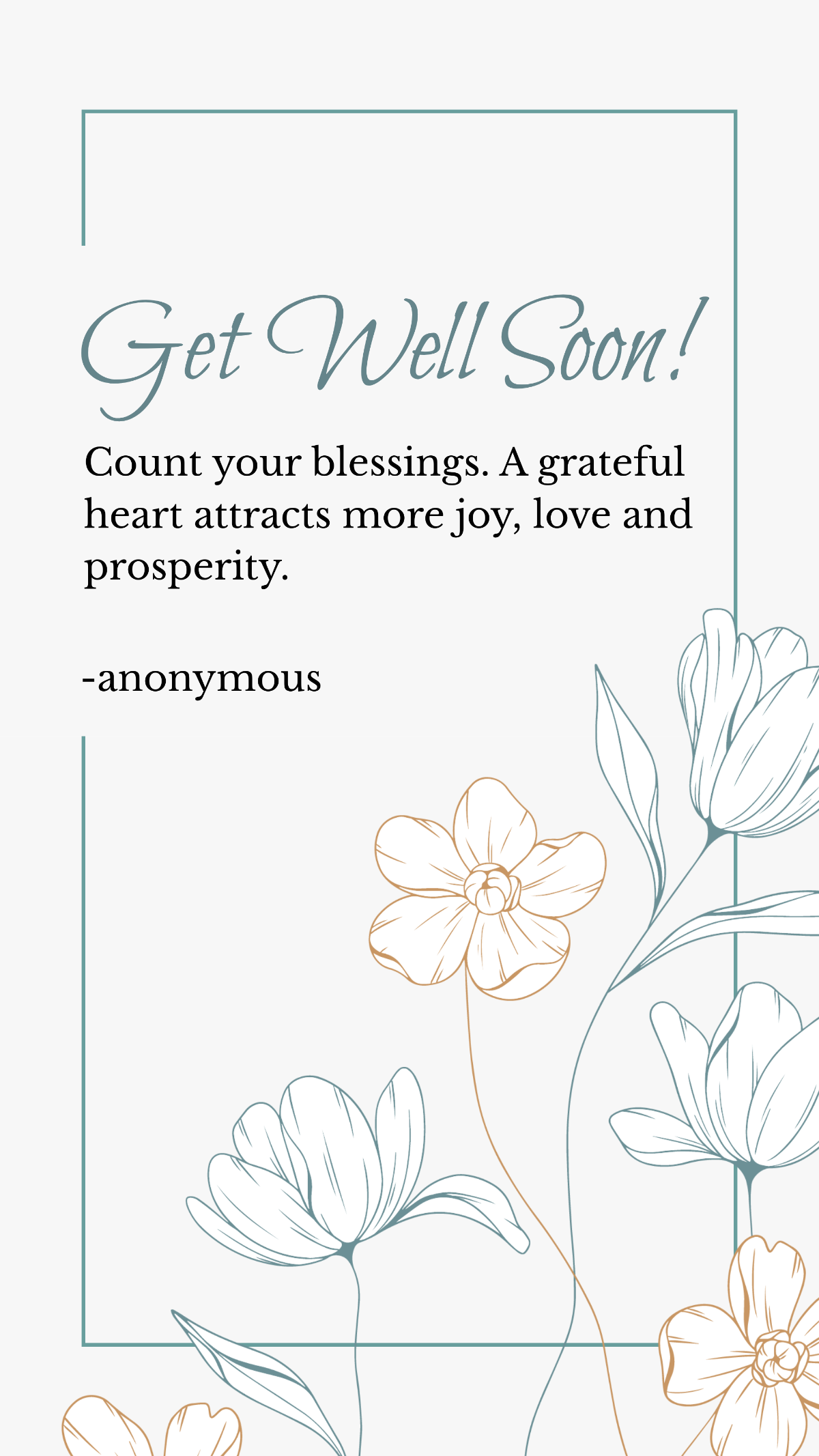 Get Well Soon Blessings Quote Template