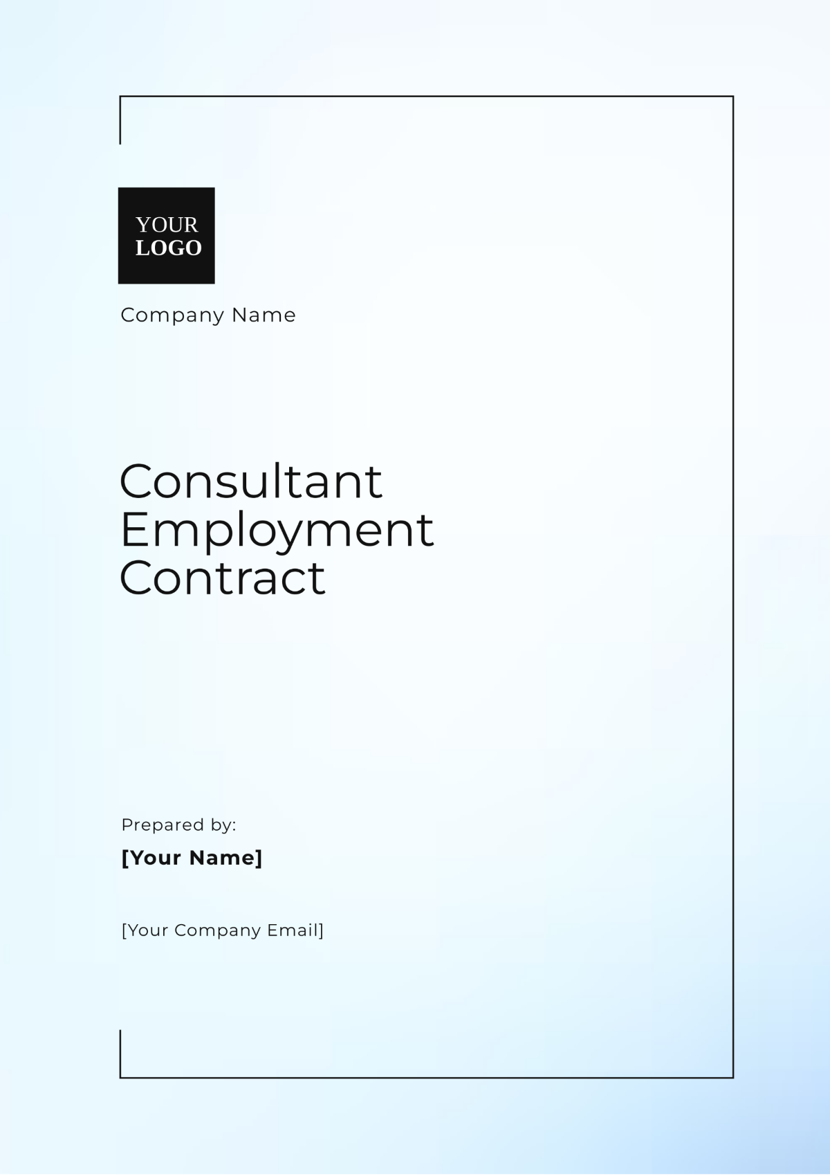 Consultant Employment Contract Template - Edit Online & Download