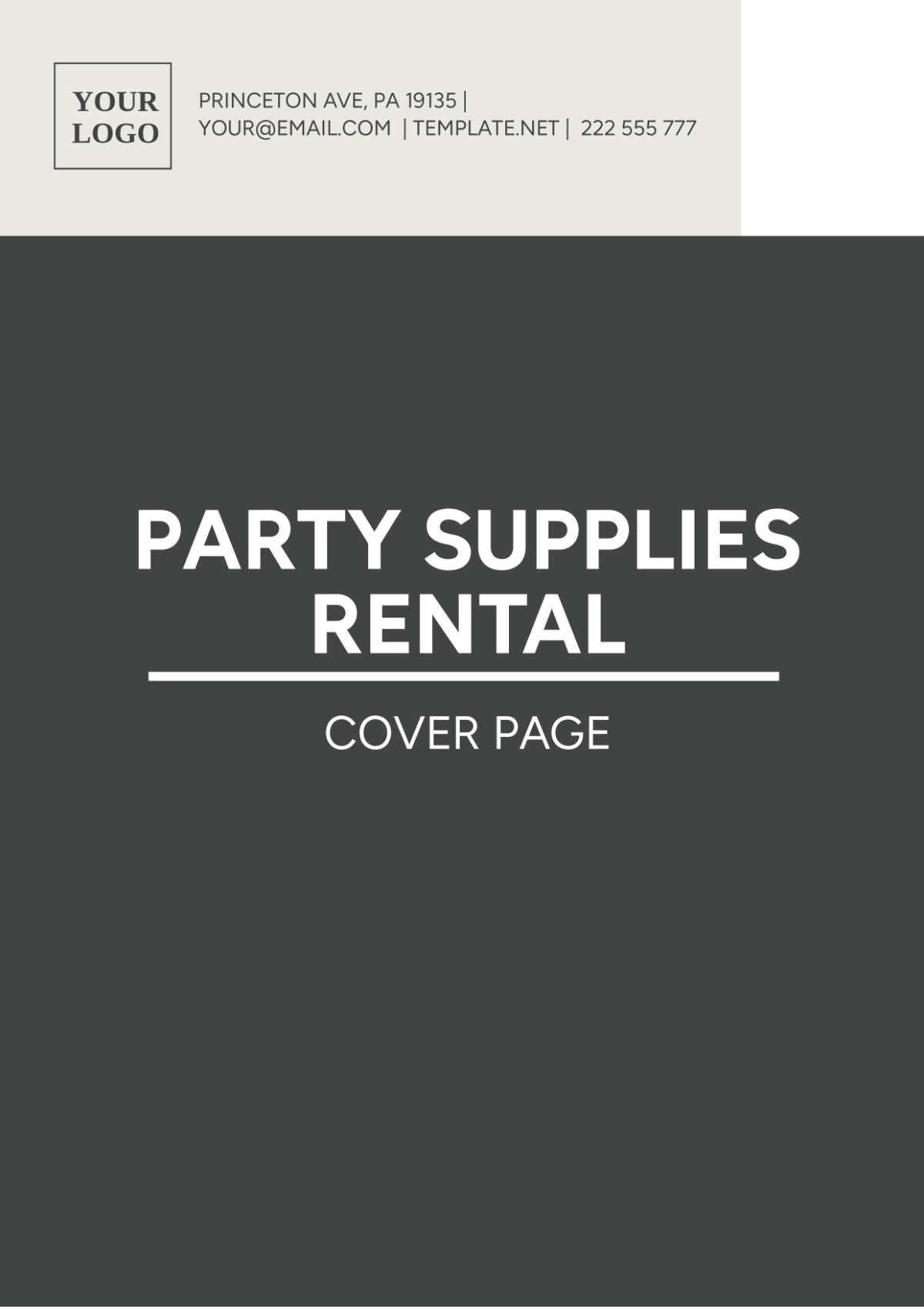 Party Supplies Rental Contract Template - Edit Online & Download