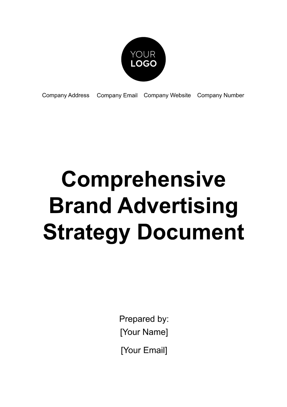 Free Comprehensive Brand Advertising Strategy Document Template