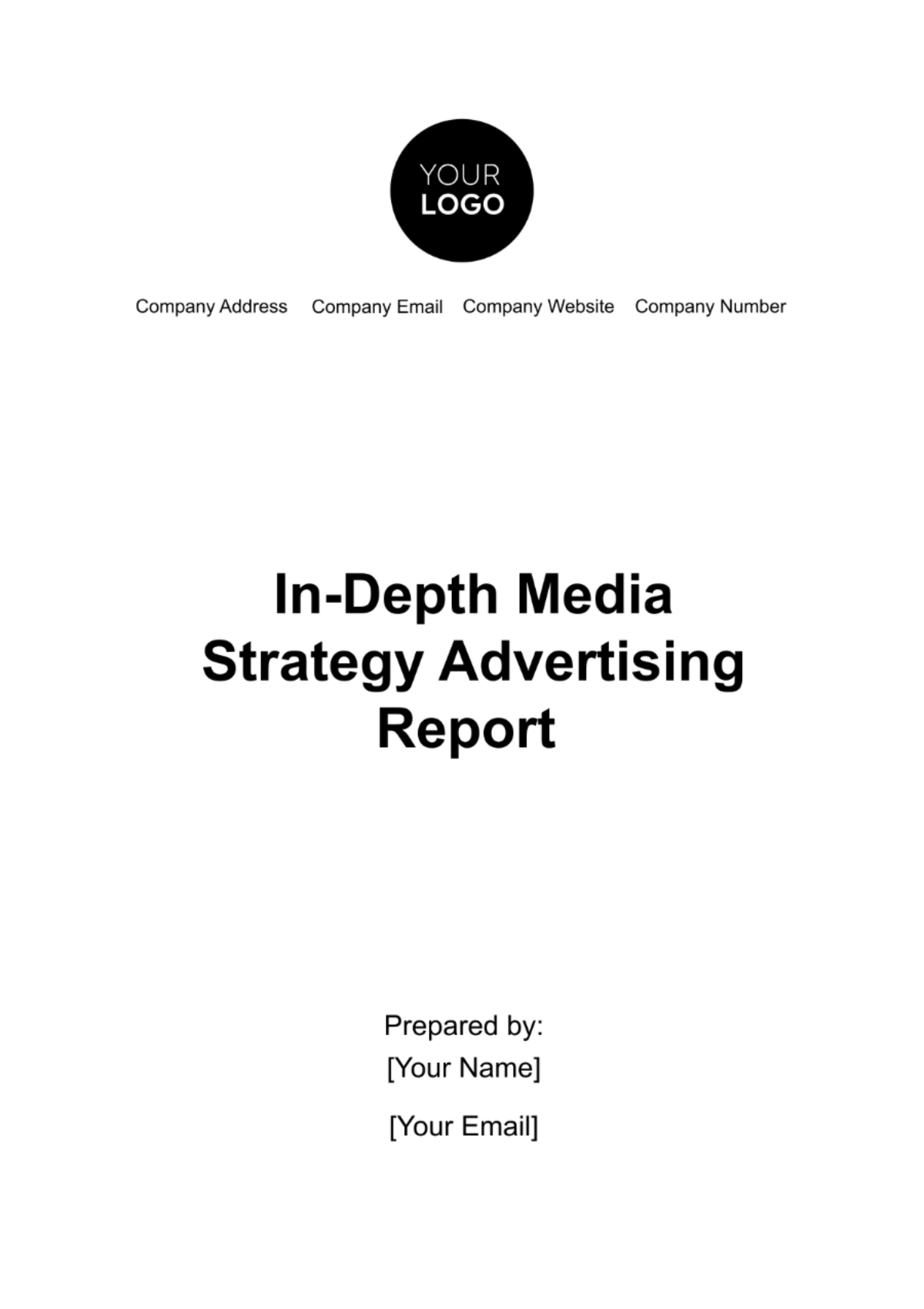 Free In-Depth Media Strategy Advertising Report Template