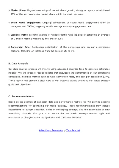 Free In-Depth Media Strategy Advertising Report Template to Edit Online