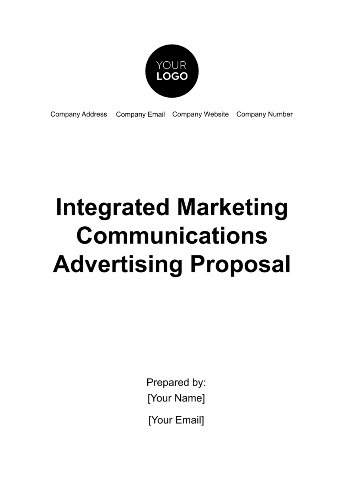 Free Integrated Marketing Communications Advertising Proposal Template