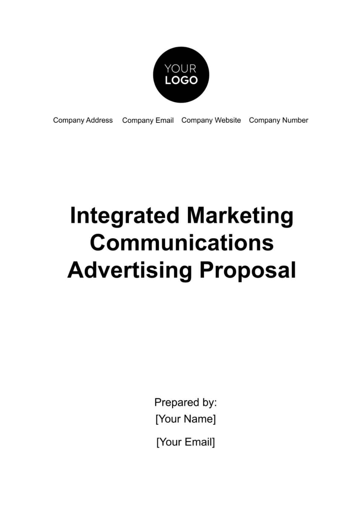 Integrated Marketing Communications Advertising Proposal Template - Edit Online & Download