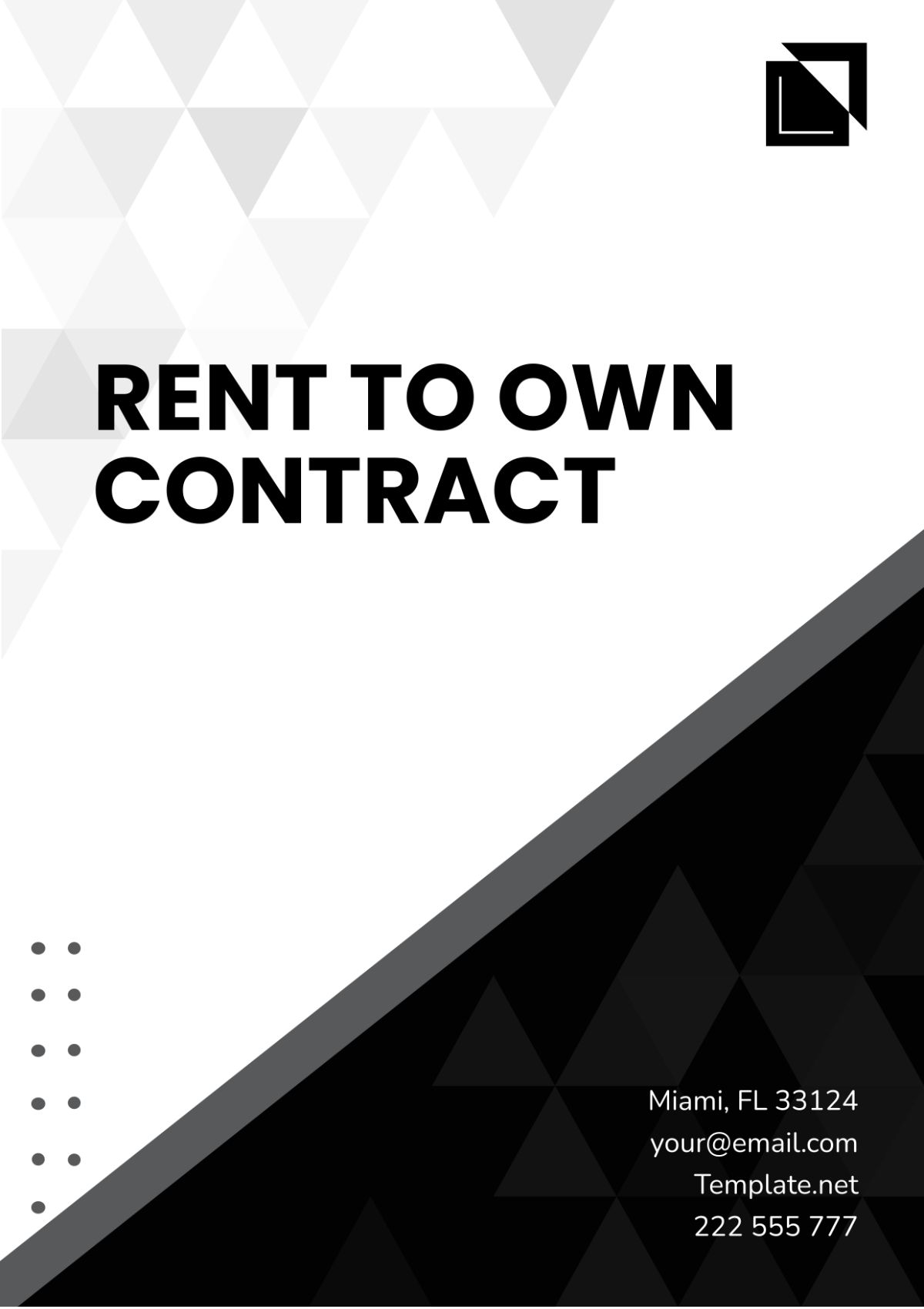 Rent To Own Vehicle Contract Template - Edit Online & Download