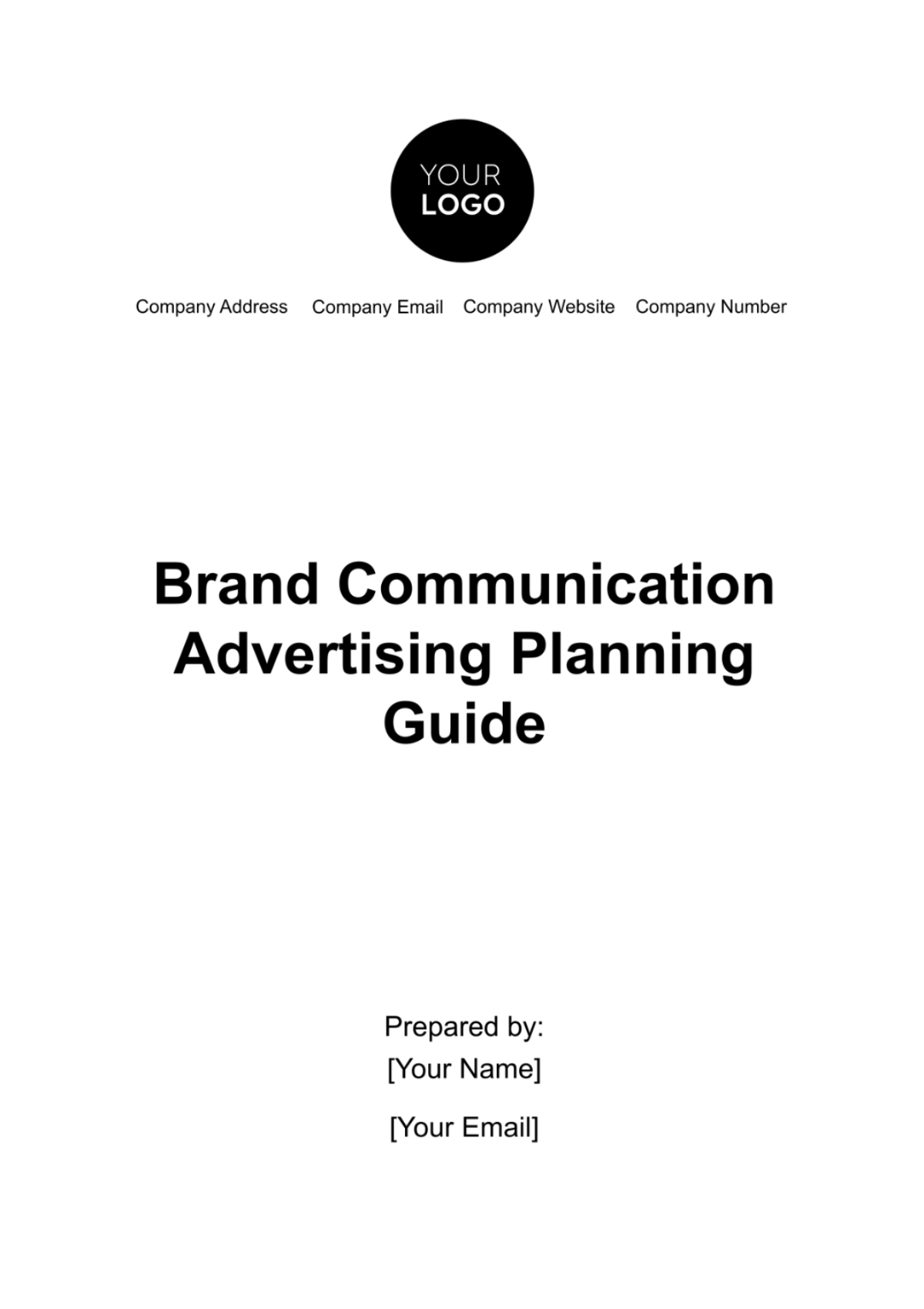 Brand Communication Advertising Planning Guide Template - Edit Online & Download