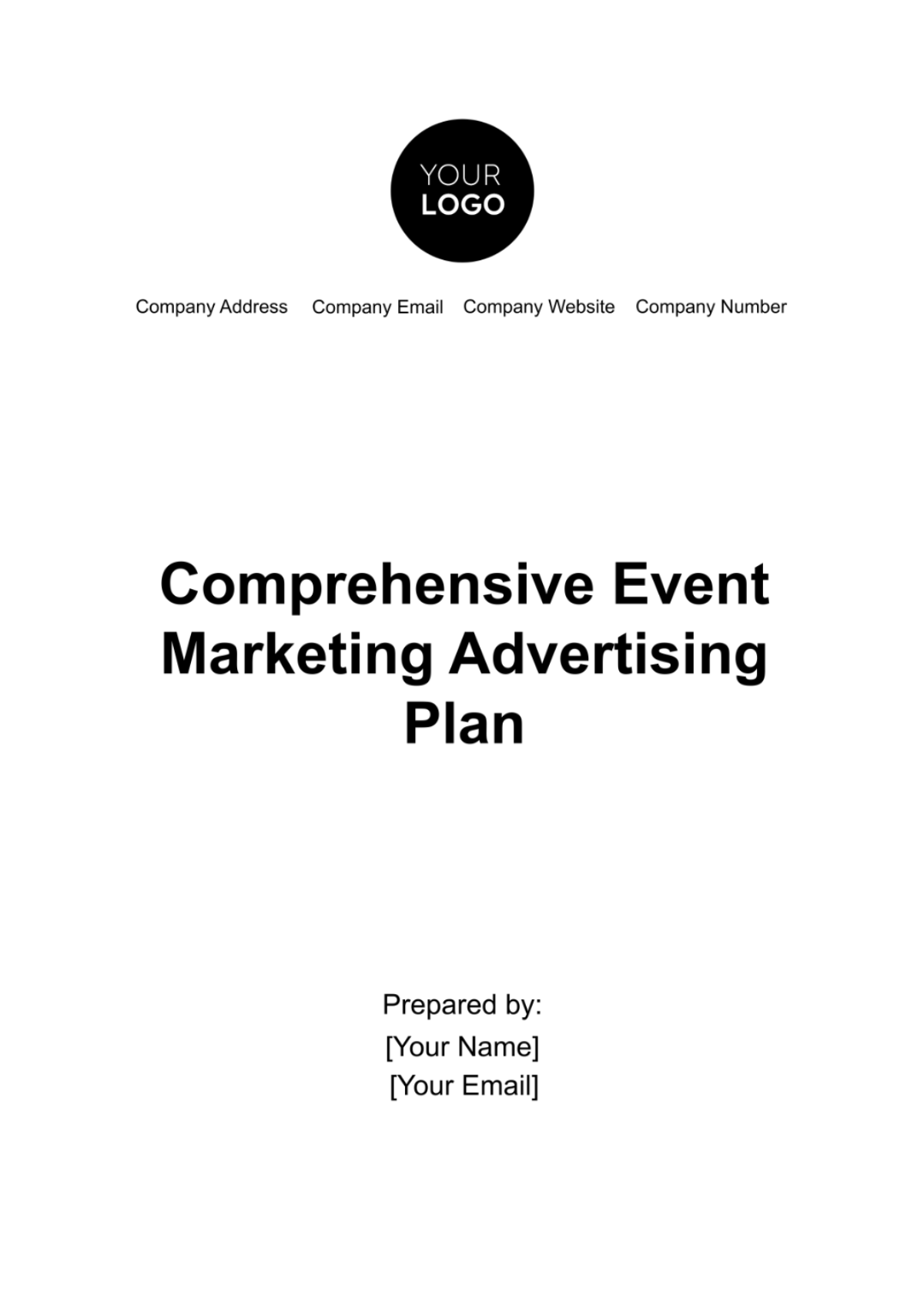 Comprehensive Event Marketing Advertising Plan Template - Edit Online & Download