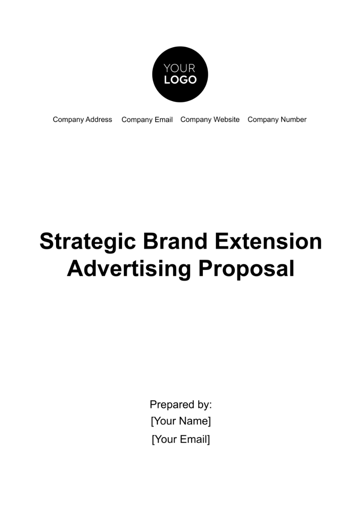 Strategic Brand Extension Advertising Proposal Template - Edit Online & Download