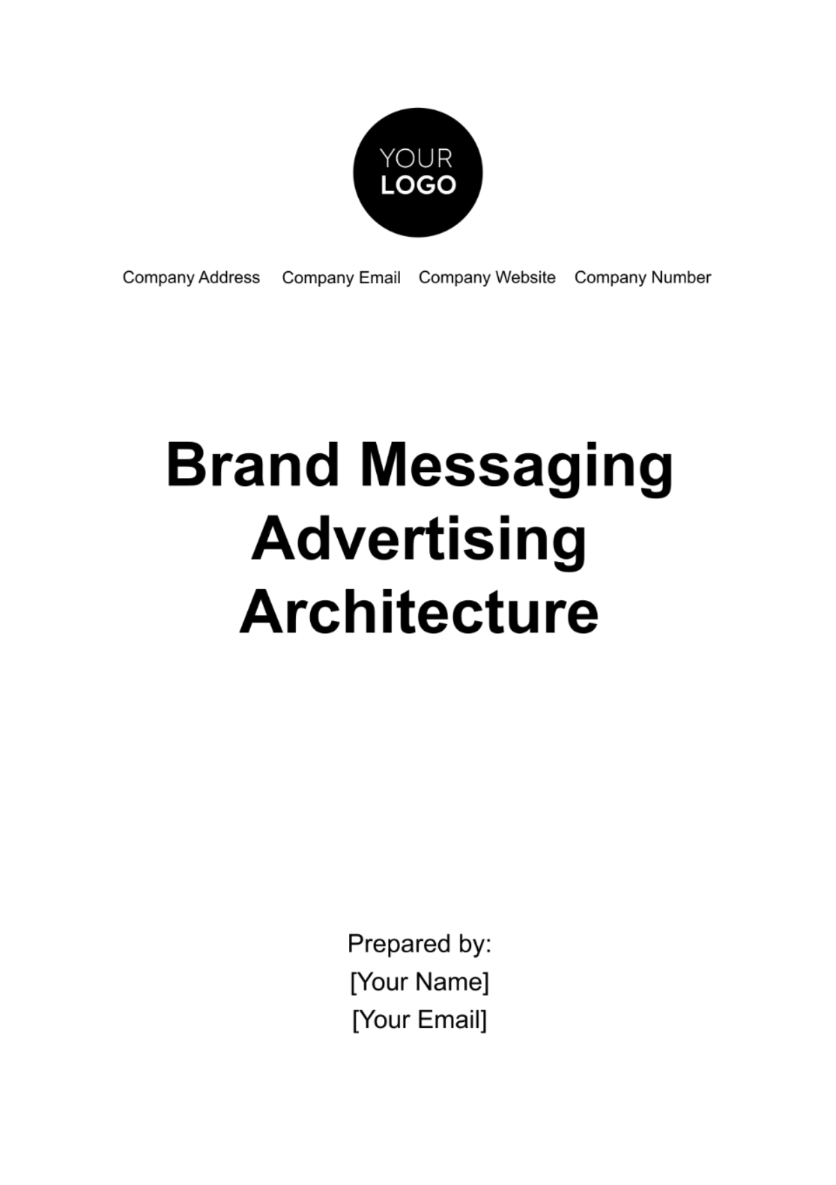 Free Brand Messaging Advertising Architecture Template