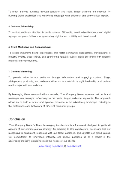 Free Brand Messaging Advertising Architecture Template to Edit Online