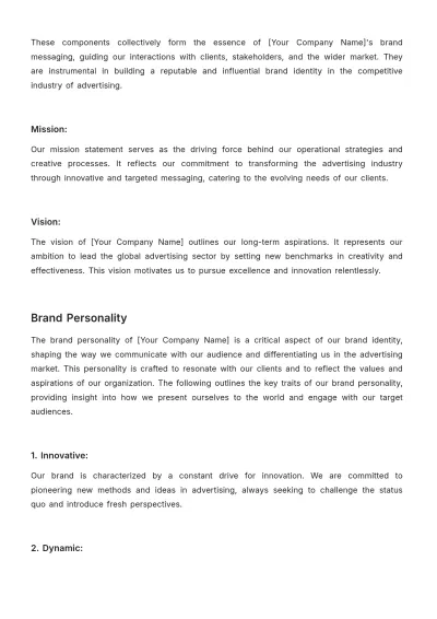 Free Brand Messaging Advertising Architecture Template to Edit Online