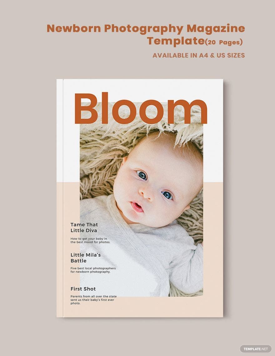 Free Newborn Photography Magazine Template