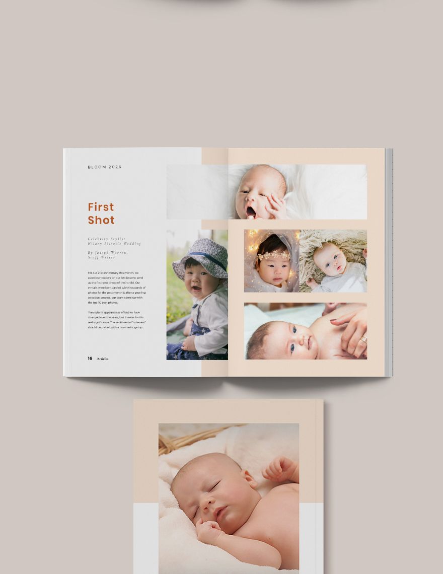 Newborn Photography Magazine Template