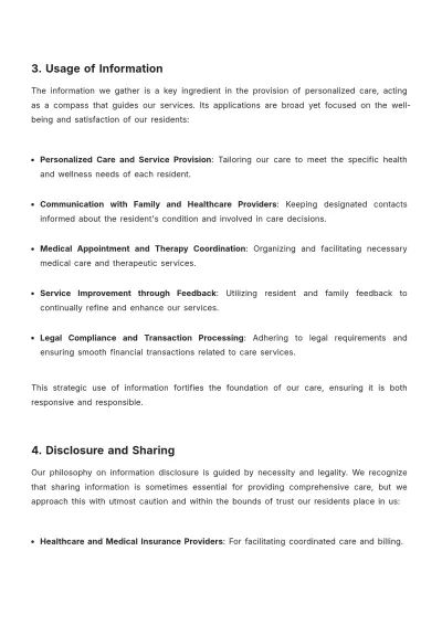 Free Nursing Home Privacy Policy Template to Edit Online