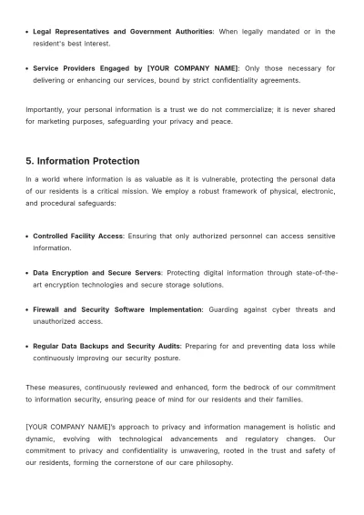 Free Nursing Home Privacy Policy Template to Edit Online