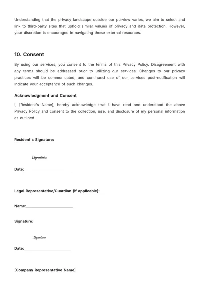 Free Nursing Home Privacy Policy Template to Edit Online