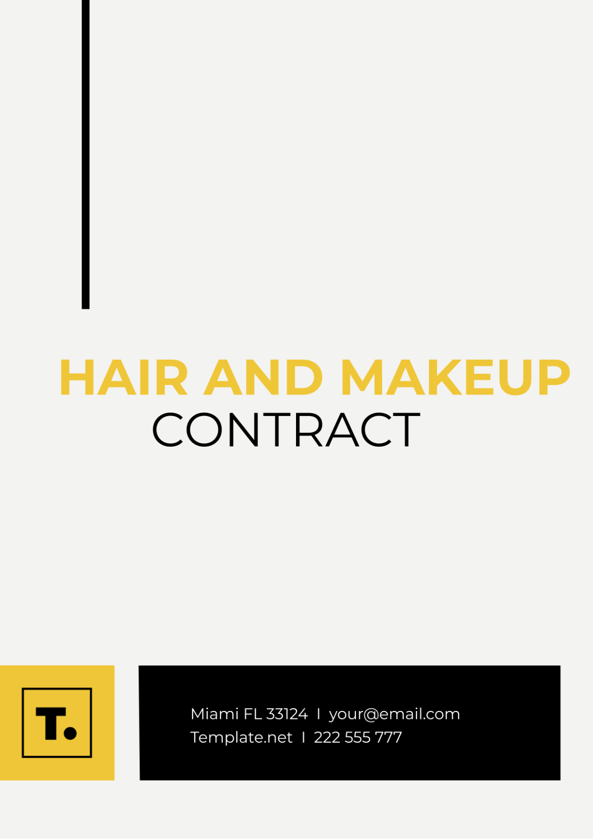 Hair And Makeup Contract Template | Template.net