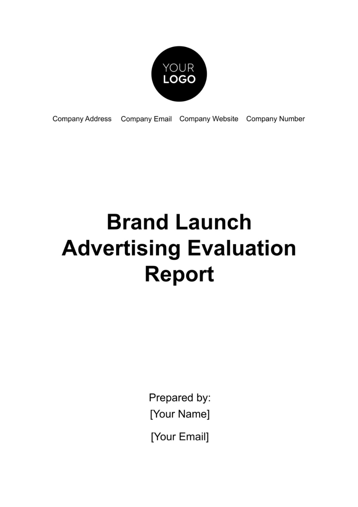 Brand Launch Advertising Evaluation Report Template - Edit Online & Download