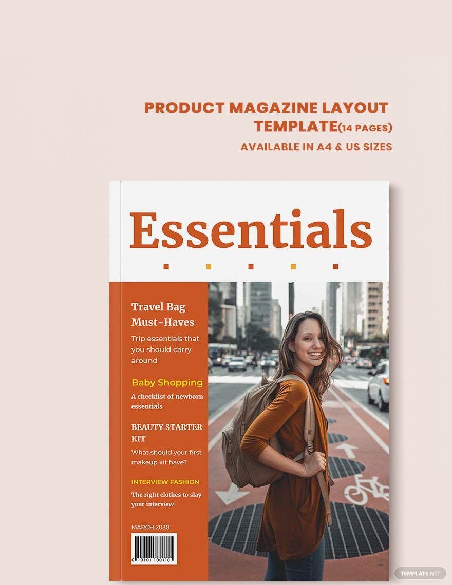 Free Product Magazine Layout Template