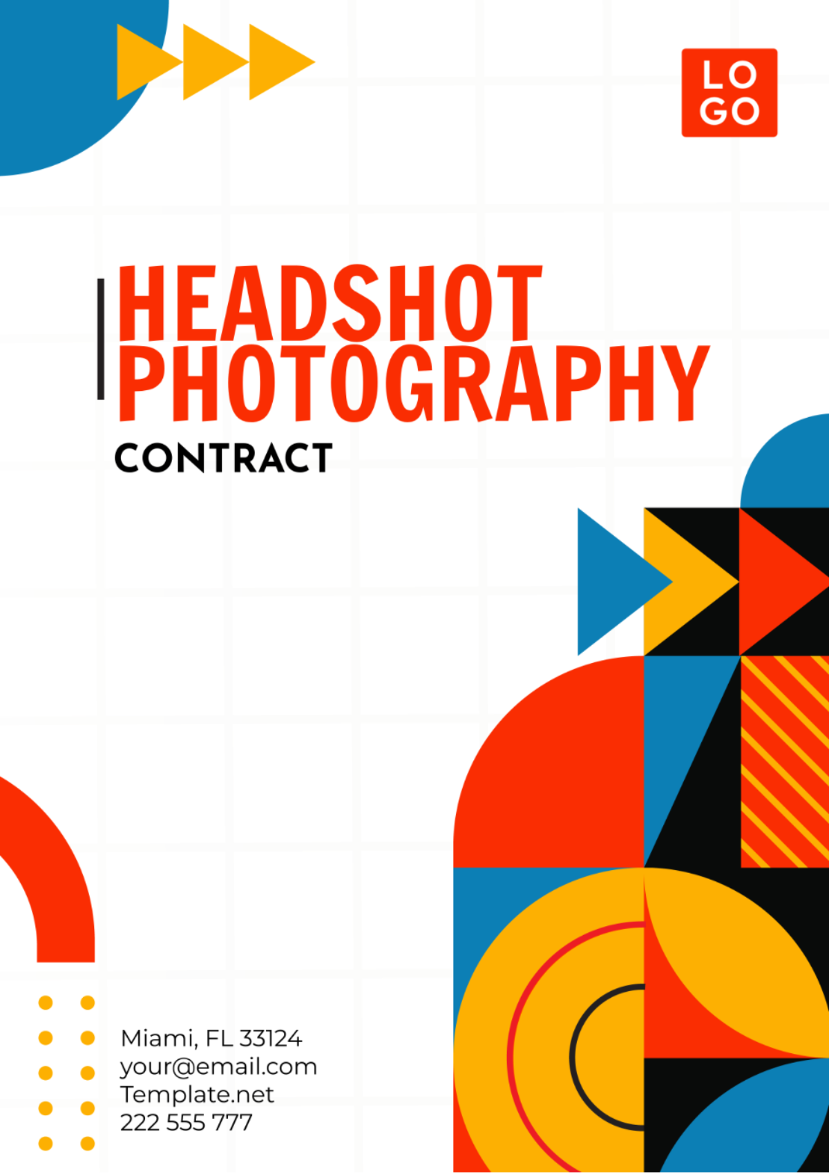 Headshot Photography Contract Template - Edit Online & Download