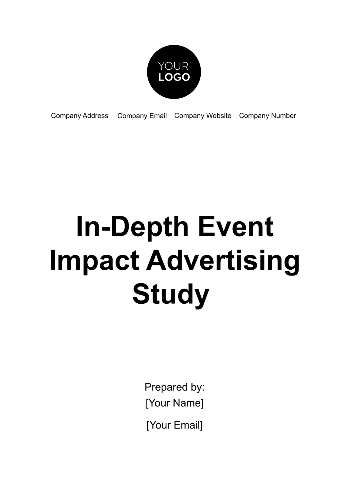 Free In-Depth Event Impact Advertising Study Template