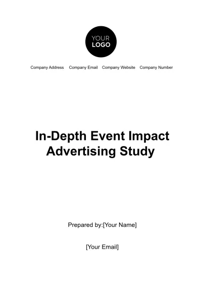 Free In-Depth Event Impact Advertising Study Template to Edit Online