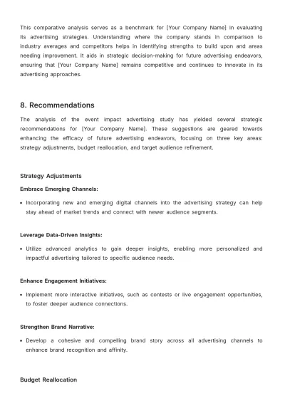 Free In-Depth Event Impact Advertising Study Template to Edit Online